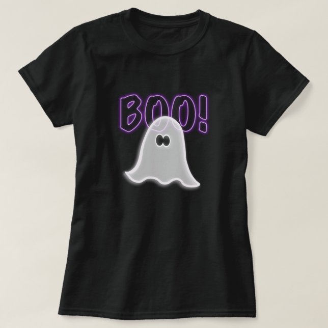 T-shirt Fantôme de Boo Violet Semi-Transparent Sheer (Design devant)