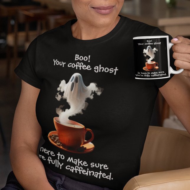 T-shirt Fantôme de café (Créateur téléchargé)