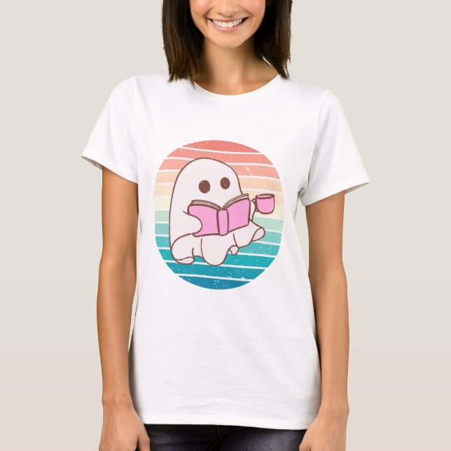 T-shirt Fantôme de feuille de lecture (Devant)