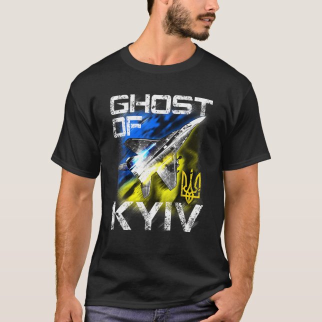 T-shirt Fantôme De KIEV Ukraine Fighter Jet I Soutien À L' (Devant)