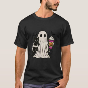 T-shirt Fantôme de latte aux épices de citrouille tenant H
