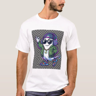 T-shirt fantôme de streetwear cool dessin animé