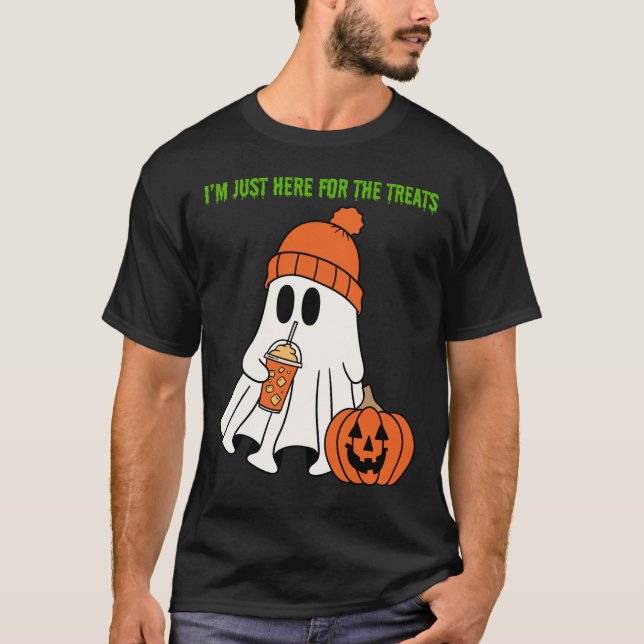 T-shirt fantôme d'Halloween (Devant)