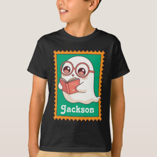 T-shirt Fantôme d'Halloween Livre Adorable Lecteur Épouvan