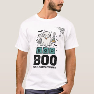 T-shirt Fantôme d'Halloween Science Drôle Vintage_1