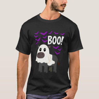 T-shirt Fantôme d'Hippopotame Boo Halloween Drôle Zoo Anim