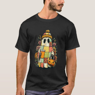 T-shirt Fantôme d'impression patchwork Cottagecore d'autom