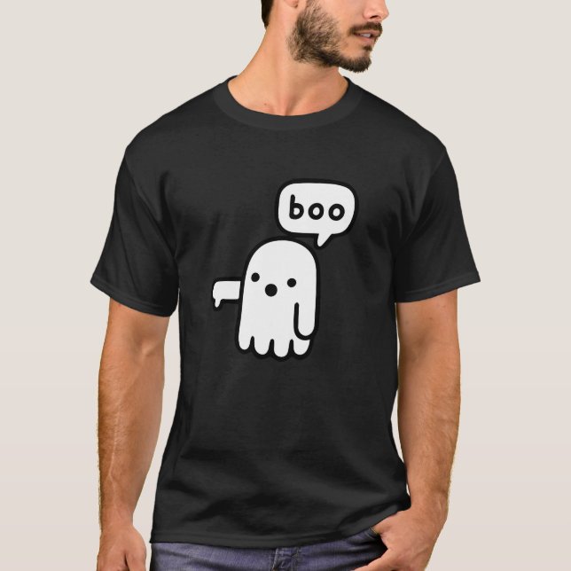 T-shirt Fantôme Drôle De Désapprobation Boo ! (Devant)