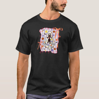 T-shirt Fantôme effrayant tenant un chat Coquette Fleur ci