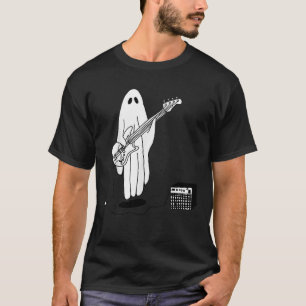 T-shirt Fantôme Halloween drôle Jouer Guitare Lover Automn