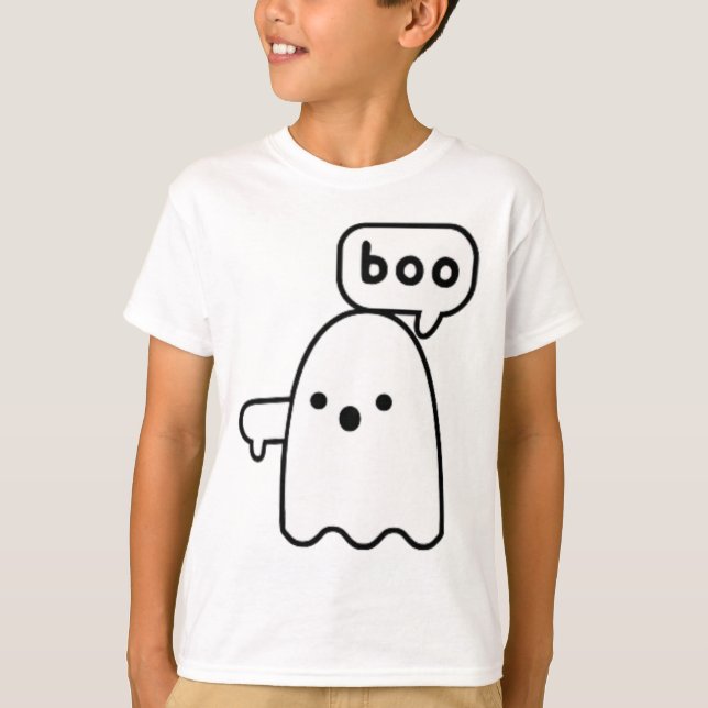 T-shirt Fantôme hurlant Boo Ghost de désapprobation (Devant)