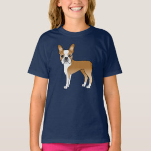 T-shirt Faon Bouledogue américain Dessin animé de chien ad
