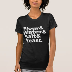 T-shirt Farine & Eau & Sel & Levure Ingrédients pour pai