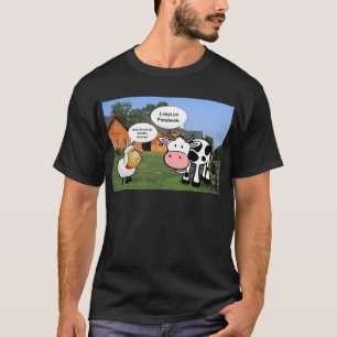 T-shirt Farm animals cute cartoon funny chat