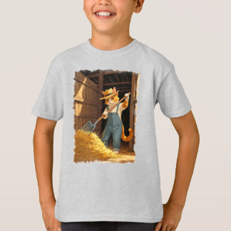 T-shirt Farm Chat dans la grange avec foin!