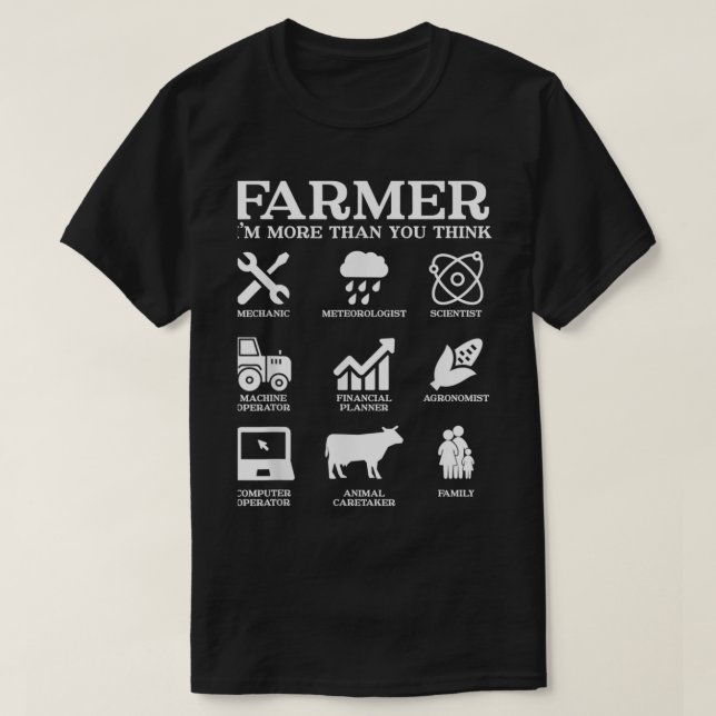 T-shirt Farmer Gift Idea Farming Agriculture Patriotic Far (Design devant)