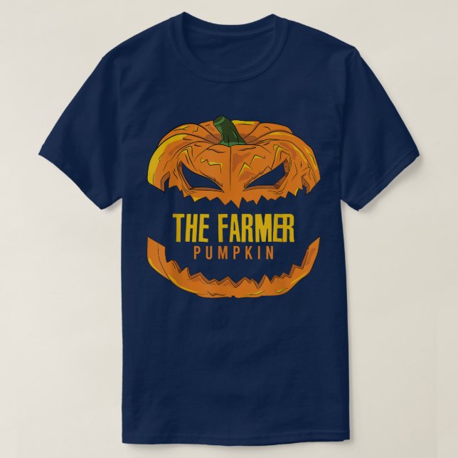 T-shirt Farmer Pumpkin Matching Family Group Halloween Par (Design devant)