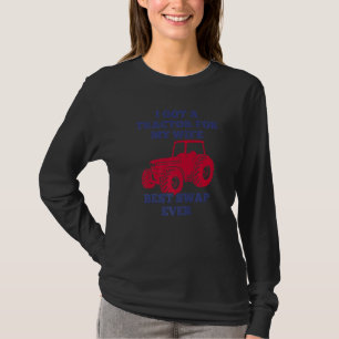 T-shirt Farmer & Tractor Plaisanterie Échangée Femme Pour