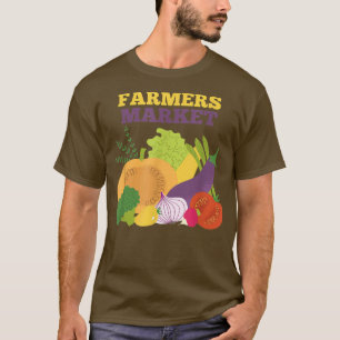 T-shirt Farmers Market Tous les légumes frais biologiques