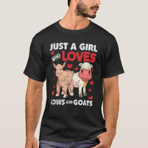 T-shirt Farming Goat Farm Animal Farmer Girls Women Cute