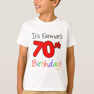 T-shirt Farmor's 70th Birthday Swedish Grand-mère
