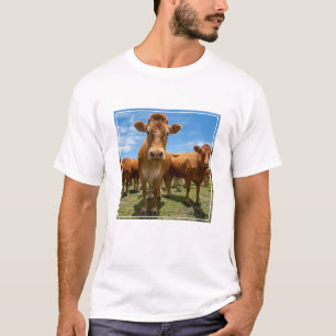 T-shirt Farms Brown cow
