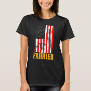 T-shirt Farrier Horseshoe Hoof Trimming Equine Shoe T