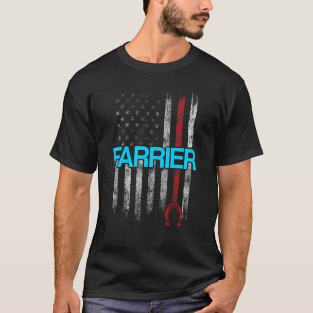 T-shirt Farrier Horseshoe Hoof Trimming Equine Shoeing   (Devant)