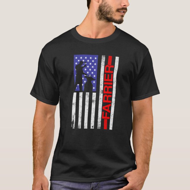 T-shirt Farrier Horseshoe Hoof Trimming Equine Shoing (Devant)