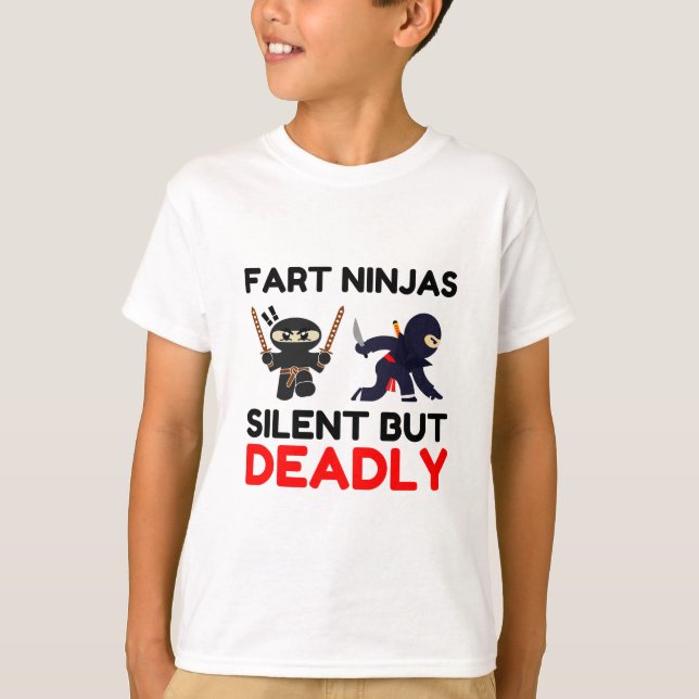 T-shirt Fart Ninjas Silencieux Mais Mort (Devant)