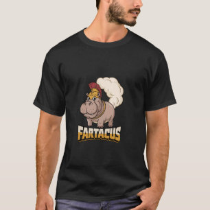 T-shirt Fartacus Farting Hippo Farts