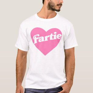 T-shirt Fartie Pink Heart Funny Pun Joke