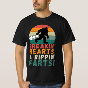 T-shirt Farting Bigfoot briser les coeurs et déchirer les