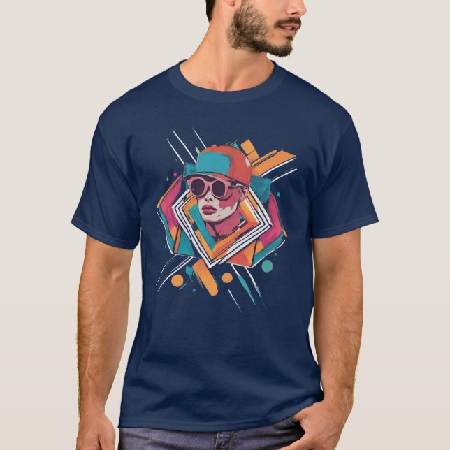 T-shirt Fascination de la jeunesse, art abstrait (Devant)