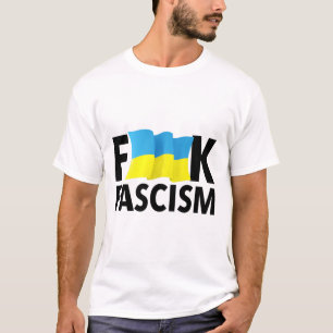 T-shirt Fascisme - Censuré avec le drapeau ukrainien 