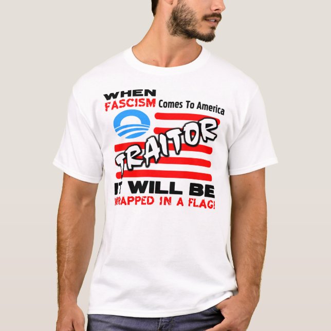 T-shirt Fascisme dans un drapeau ! (Devant)