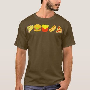 T-shirt Fast Food Burger Taco French Fries Hot Dog Pizza
