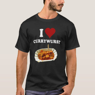 T-shirt Fast Food Curry Graphic Classic I Love Currywurst
