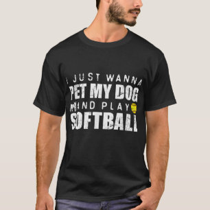 T-shirt Fastpitch Softball Funny Chien