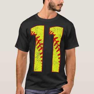T-shirt Fastpitch Softball Numéro 11 11 Softball Jersey U