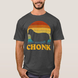 T-shirt Fat Dog Chonk Meme Funny Retro Meme Dog Mom