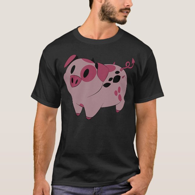 T-shirt Fat Nugget Hotel Cute Pig Haz lucifer (Devant)