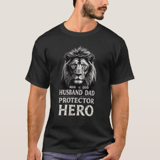 T-shirt Father Husband Protector Men's Tee, Christian