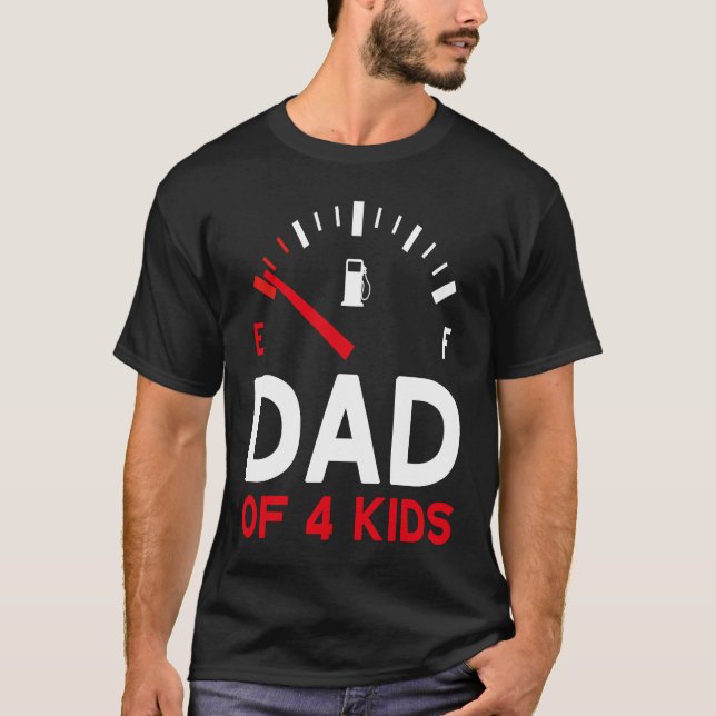T-shirt Father of 4 children Father's Day Dad (Devant)