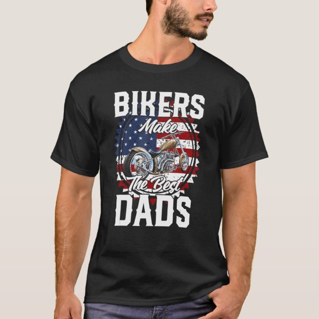 T-shirt Father s Day Biker Gold Hardtail Custom Chopper (Devant)