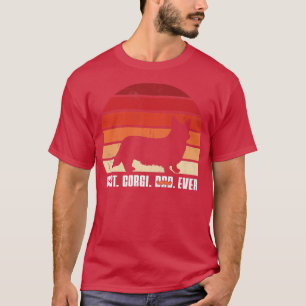 T-shirt Father's Day  Corgi Dog Lover  Retro Best Corgi Da