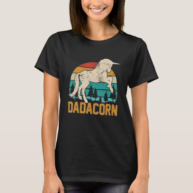 T-shirt Fathers Day Gift Unicorn Dad Shirt Funny Dadacorn  (Devant)