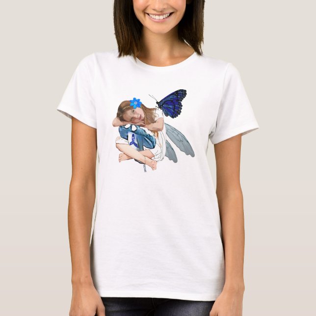 T-shirt Fatigue chronique de ME/CFS Petite fille Angel Fée (Devant)