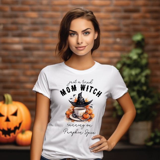 T-shirt Fatigué maman sorcière Casquette et Citrouille caf (Créateur téléchargé)