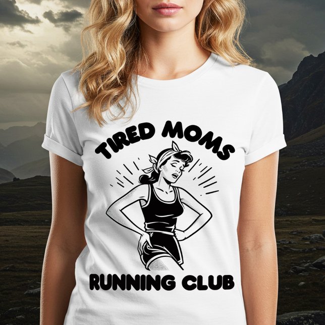 T-shirt Fatigué Moms Running Club (Créateur téléchargé)